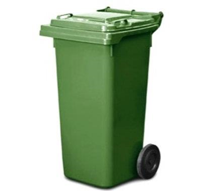 120L WHEELIE BIN WITH LID - GREEN