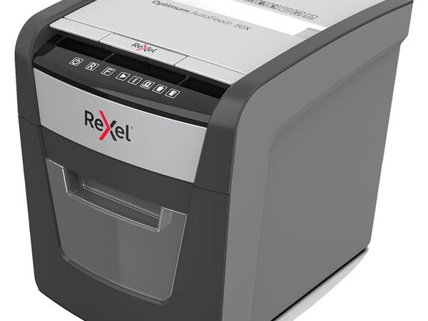 REXEL 50X OPTIMUM AUTO+ CROSS CUT SHREDDER